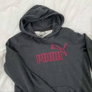 Puma grey sweatshirt with pink logo